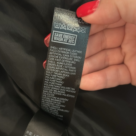 Topshop Faux Leather Jacket in Black - Picture 8 of 8